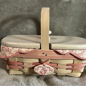 Horizon of Hope basket by Longaberger – Pink Edition for Breast Cancer 8"